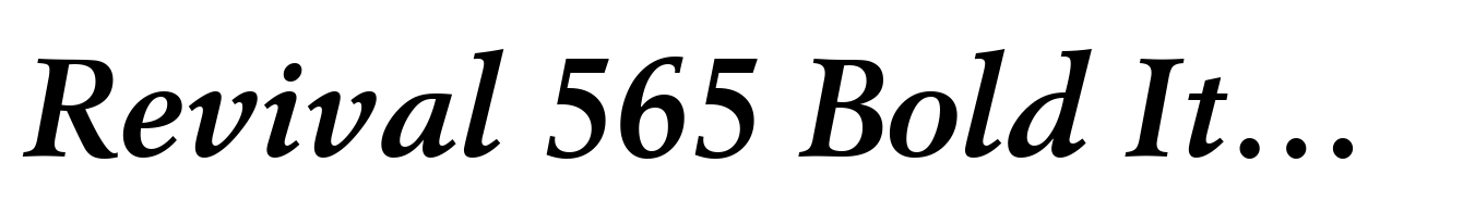 Revival 565 Bold Italic
